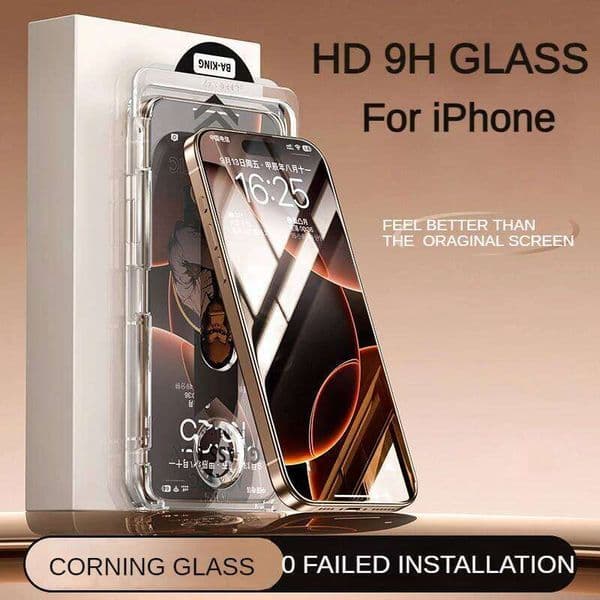 One Click Installation Tempered Glass Screen For iPhone 17 Pro Max Air 16 15 14 13 12 Plus Dust-proof Anti-spy Protect Film