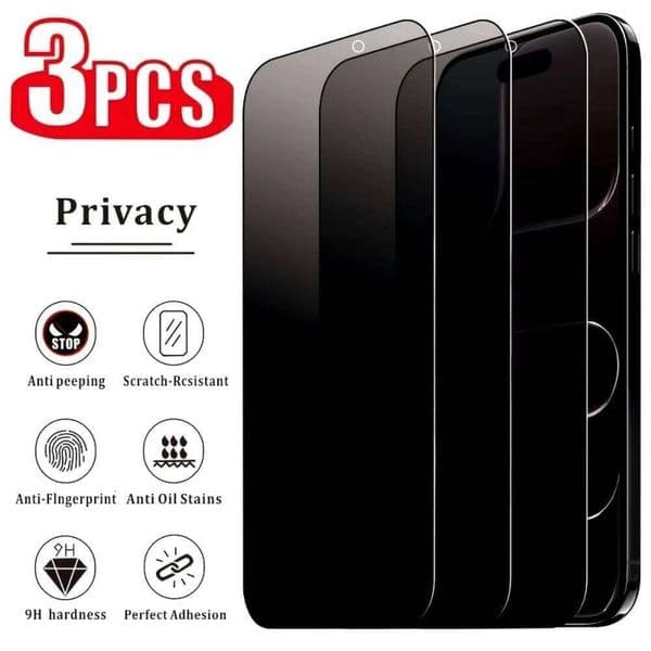 Anti Spy Screen Protector For iPhone 17 16 15 13 14 11 12 Pro Mini 16e Air 6 7 8 Plus SE XR XS Max X Privacy Glass Films