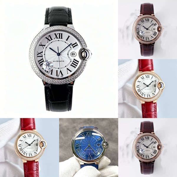cartler watch BalloonnBleeu Fashion Diamond-Studded Women's Watch Leather Strap Quartz Wristwatch 531