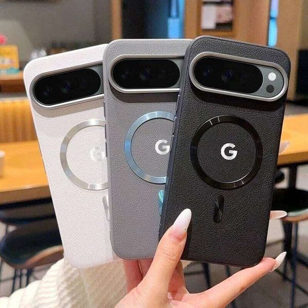 Busienss Simple PU Plain Leather Phone Case For Google Pixel 10A 10 XL 9 Pro 9A Magnetic Charge Shockproof Protection Cover