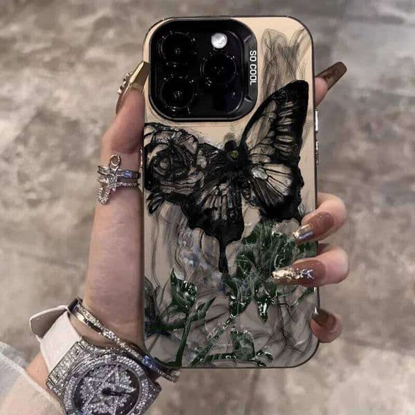 Retro Butterfly Cases For Samsung Galaxy S21 S22 S23 S24 S25 Ultra FE A35 A36 A53 A54 A55 A56 A15 A16 A26 A33 A34 5G Cover Case