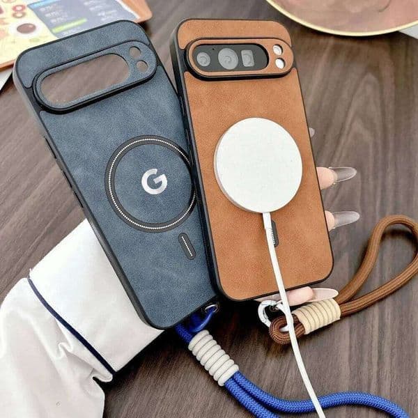 Business Retro Sheepskin Smooth-touch Magnetic Charging Case For Google Pixel 10A 10 9 XL 8 7 Pro Shockproof Protector Cover