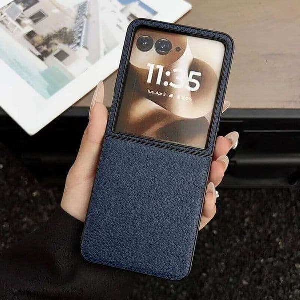 Simple Business Litchi Leather Pattern Case For Motorola Moto 70 60 50 Razr Ultra 2026 2025 Plus 2024 Anti-Drop Cover