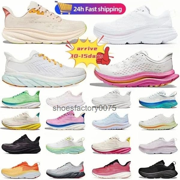 Shoes Hokarunning Clifton 9 Bondi 8 Men Women Designer Running Athletic Black White Breathable Womens Oc Sports Sneakers Mens Recreation Trainers Big Size 36-46