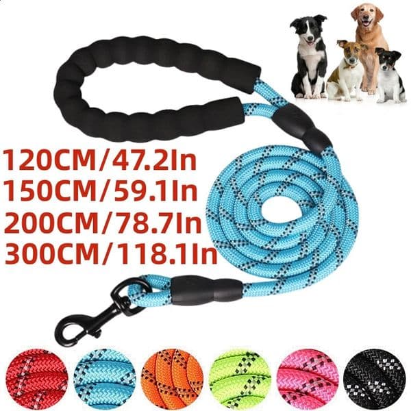 120/150/200/300CM Strong Leashes for Dogs Soft Handle Dog Leash Reinforced Leash for Small Medium Large Dogs Big Dog Supplies 260530