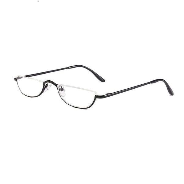 Ultralight Folding Reading Glasses Fishbone half-frame reading metal fashion eyeglasses for middle-aged and elderly, Amazon's best-selling glasses, from