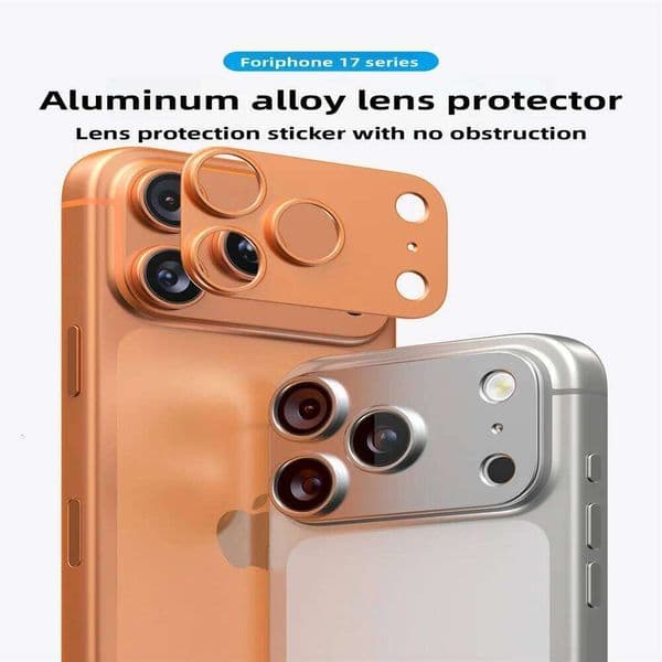 9D Aluminum Metal Rear Camera Cover For IPhone17 Pro Max Scratch-resistant Lens Screen Protector Ring Cap Phone Accessories