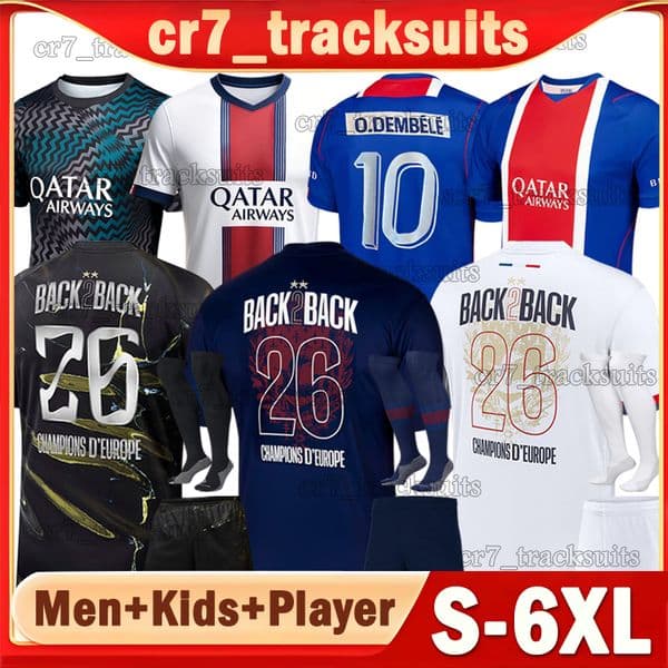 XXXL 4XL 26 27 Paris PSGES Soccer Jerseys O.DEMBELE KVARATSKHELIA VITINHA 2026 2027 Football Shirts JOAO NEVES D.DOUE B.BARCOLA Long Sleeves Men Uniforms kids kits set