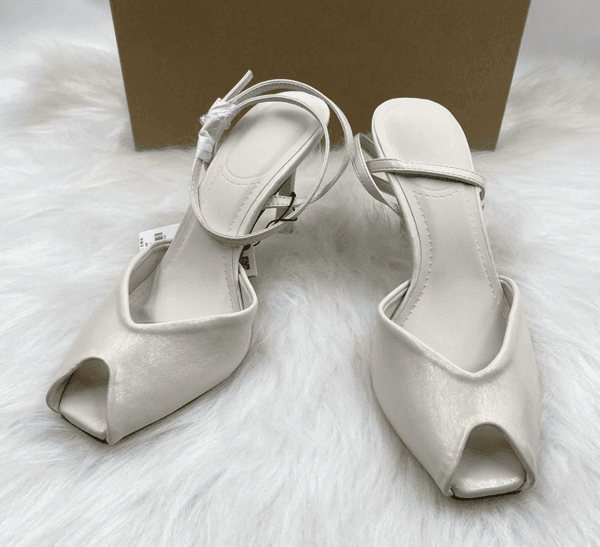 New style women's high-heeled shoes, French formal dress shoes, square toe, pointed toe, ankle strap sandals