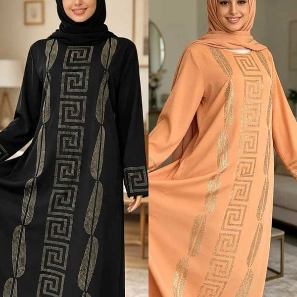 Woman Cheap Elegant Abaya Strass 2 Piece African Traditional Muslim Diamond Dresses Dubai Plus Size Marocain Jalabiya Blue Robe L260530