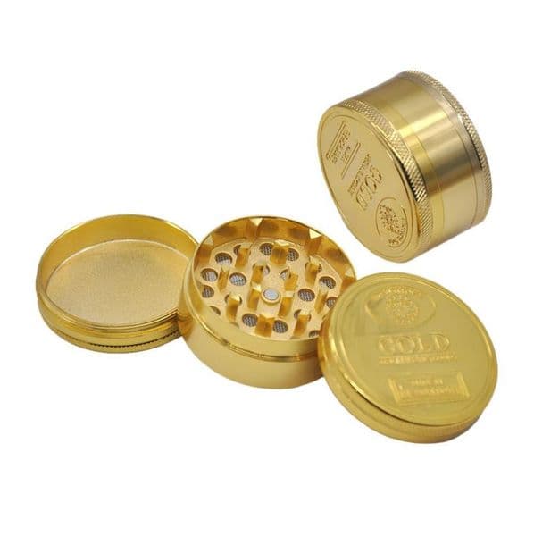 Smoking pipes Zinc alloy smoke grinder, metal three-layer smoke grinder, cigarette shredder, gold coin smoke grinder, wholesale