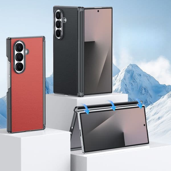 Suitable for the new Samsung ZFold6 phone case with magnetic central axis dual hinges, full coverage ZFold 30% off foldable screen protective cover