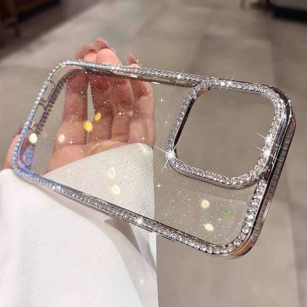 Bling Glitter Clear Phone For Samsung S25 S24 FE Case A56 5g A16 A55 A17 A26 A07 A36 S23 Ultra Shockproof Soft Cover