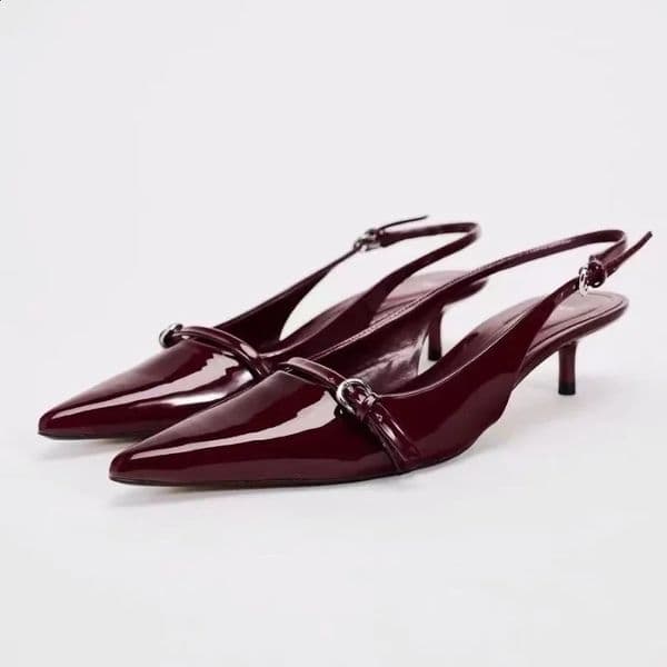 Summer Women Sandals Fashion Pointed Toe Singbacks Shoes Ladies Elegant Low Heel Party Dress Sandalias 260530