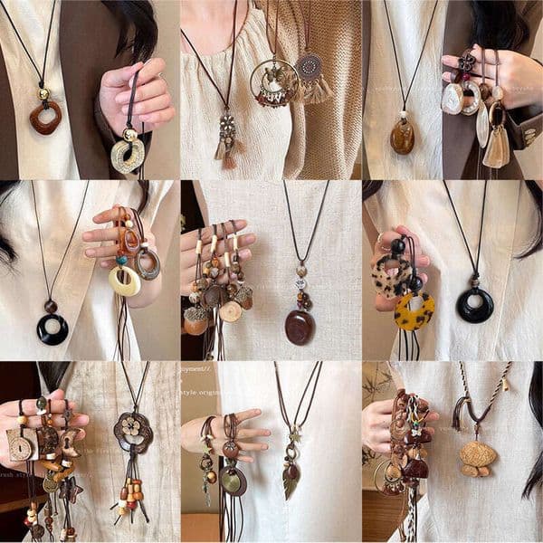 Designer Jewelry Luxury Jewelry New Chinese Style Retro Hot-Selling Ethnic Necklace For Women Versatile Niche Long Sweater Chain High-End Simple Accessories