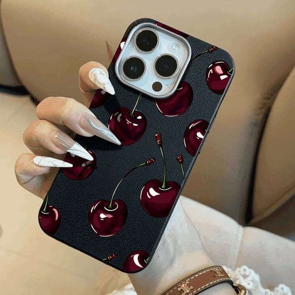 Cherry pattern Phone Case For Xiaomi Note 17 Max Cases Redmi Mi 11 Lite 5G 14 15 14T 15T 13T Pro Leather Drop Coque