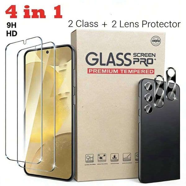 4IN1 Ultra HD Screen And Lens Protector Flim For Samsung A57/37/17/07 A56/36/26 9H Anti-Scratch Tempered Glass Phone Front Film