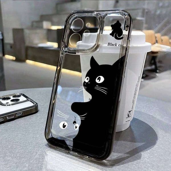 Cartoon Animal Cute Cat Phone For 13 Case iPhone 11 17 12 14 15 16 Pro Max XR 7 8 Plus SE Silicone Soft Clear Cover