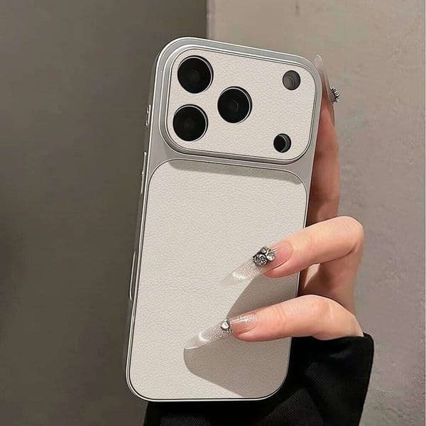 Lichee Pattern Leather Phone For 17 16 15 13 14 Max Case iPhone 11 12 Pro Luxury Shockproof Soft Matte Cover