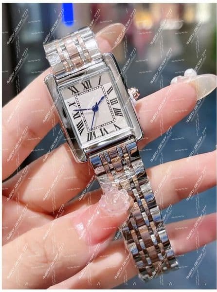 Fashion Womn tank Watchs Quartz Movmnt Silvr Gold Drss Watch Lady Squar Tank Stainlss Stl Cas Original Clasp Analog Casual Wristwatchs Montr D