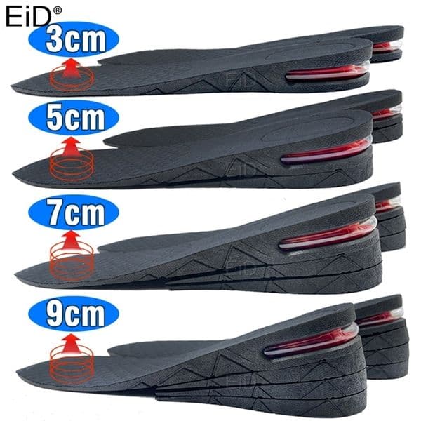 EiD 3-9cm Height Increase Insole Cushion Height Lift Adjustable Cut Shoe Heel Insert Taller shockarch Support Absorbant Foot Pad 260701