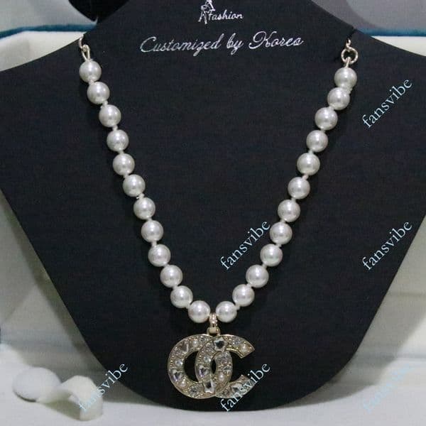Gift Box CC Necklace Channel Choker Jewelry 5168 Model Heart-Shaped Pentagram Element Diamond-Studded Double C Letter Pendant Necklace Simple Pearl Necklace