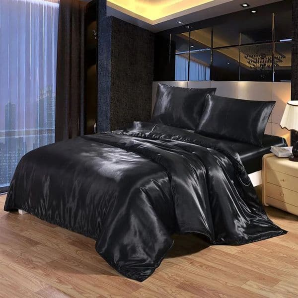 ces 3 Bedding Luxury Satin Silk Queen King Size cologne Set Comforter Quilt Duvet Cover Flat And Fitted Bed perfume Sheet Bedcloth Free 1011