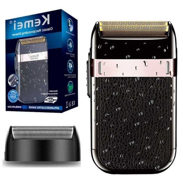 2024 Kemei Rechargeable Shaver For Men Washable Electric Shaver Beard Shaving Machine Bald Head Electric Razor With Extra Mesh D260703