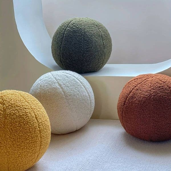 1pc Nordic style Spherical Throw Pillow Soft Cushion withZipper Closure, Fade Resistant,Cotton Filling,Home Decor Festival gifts 26L0703
