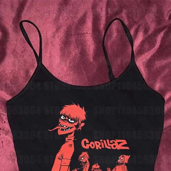 European Urks Gorillaz and Street American High Street Vibe Hip Hop Vintage Mens and Womens Short Sleeve T-shirt J260714