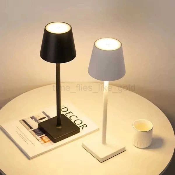 Rechargeable LED Table Lamp Touch Switch 3 Levels Dimmable Desk Lights Bar Club Dinner Creative Decorative Ambient Lighting H260401