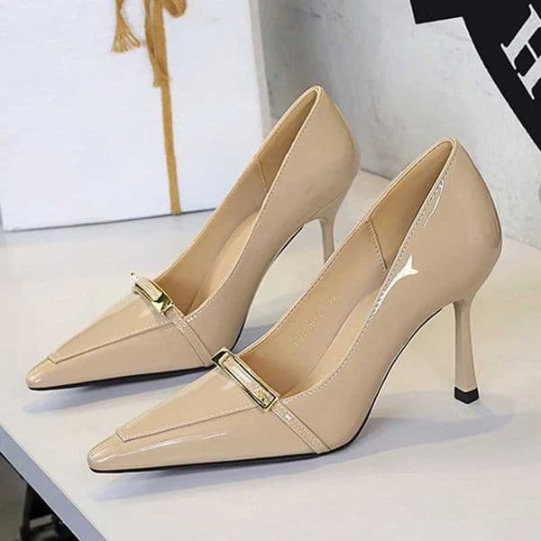 BIGTREE Pumps Stiletto Heels Wedding 2026 New Spring Fashion Metal Decoration Buckle Women Dress Party Shoes Zapatos De Mujer X260401
