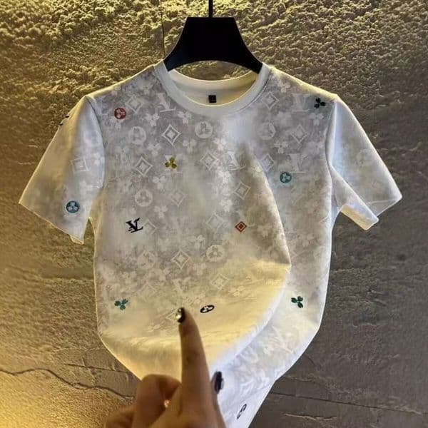Men's Clothing T-Shirt Light Luxury Spring Year New Men's Shorts Half Sleeve Round Neck Fashion Trend Casual Versatile Comfortable T-Shirt Tops