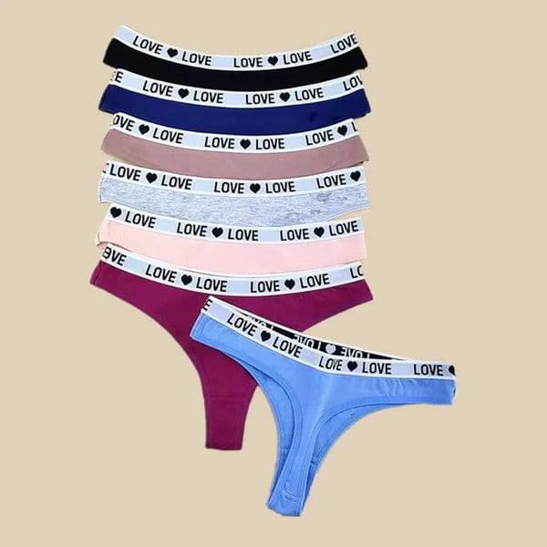 3Pcs Love Letters Cotton Thong Sexy Ladies Panties Womens G-string Underwear Sexy Yoga Fitness T Pants S2641