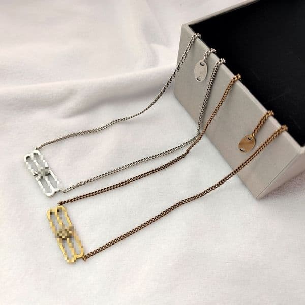 Make Old Letter Necklace Retro Women's Stud Earrings Versatile Women's Necklace