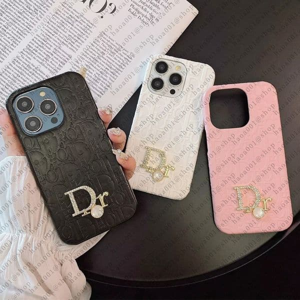 Brand Designer Phone Case for iphone 16 Pro Max Cases Luxury Bling Glitter Apple iPhone 15 Pro Max 14 11 12 13 15 Plus Case Fashion Plating Rhinestone Women Mobile Cover