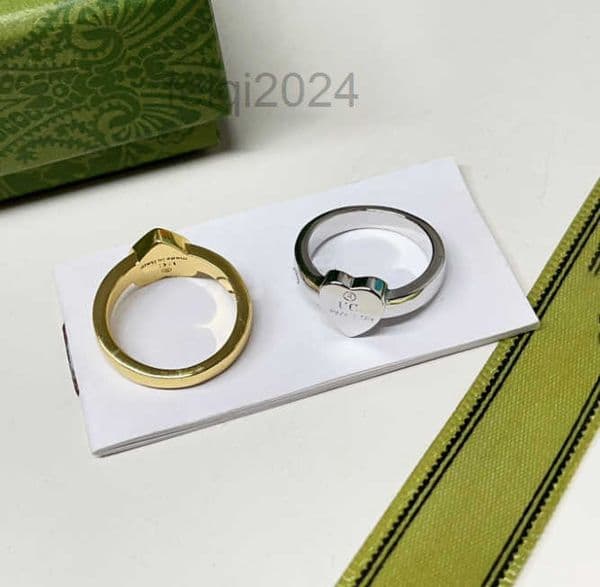925 Silver RDesigner Love RHigh Quality Titanium Steel Heart Rings For Couples WeddRings For Men And Women WddJwlry Lady Party Gift Size 6 7 8 9 J251122