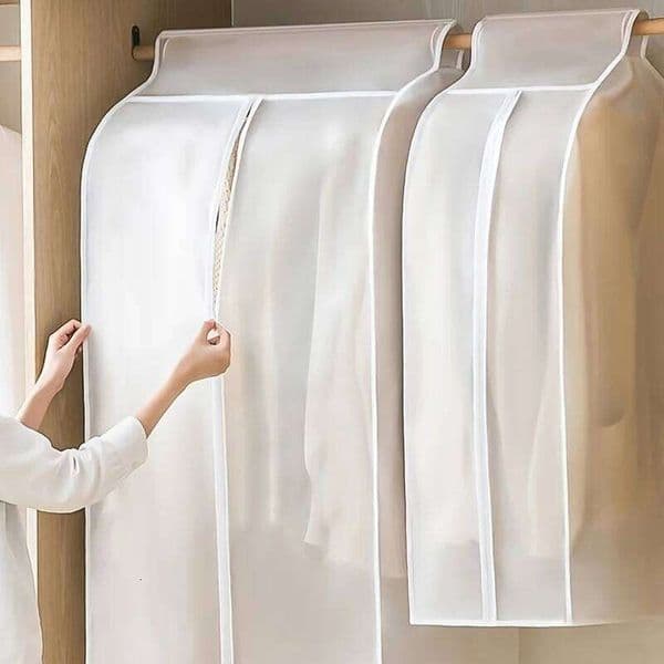 1 piece of transparent EVA dust cover - lightweight, hand washable, household full-length hanging clothing protection c 26Y0401