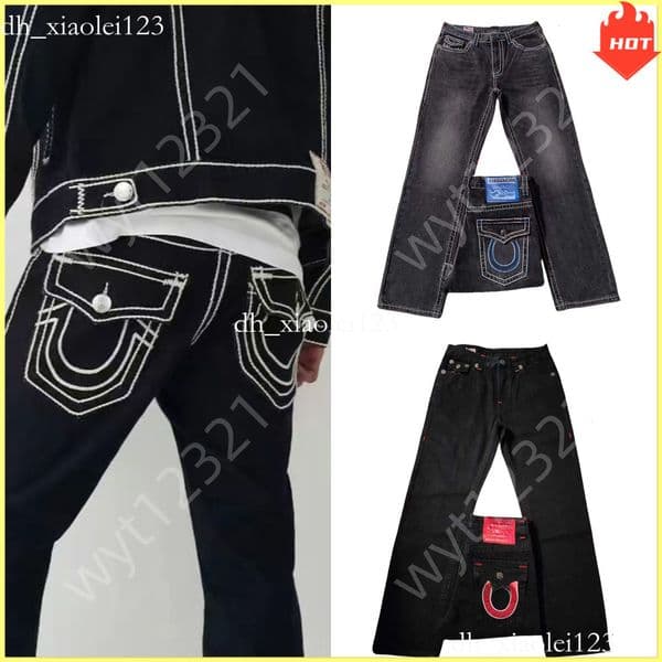 25ss new style true jeans High quality man designer jeans pant Riding Jeans Denim Jeans Spring Summer Black true jeans Men's and Women's Jeans baggy jeans 3b ab