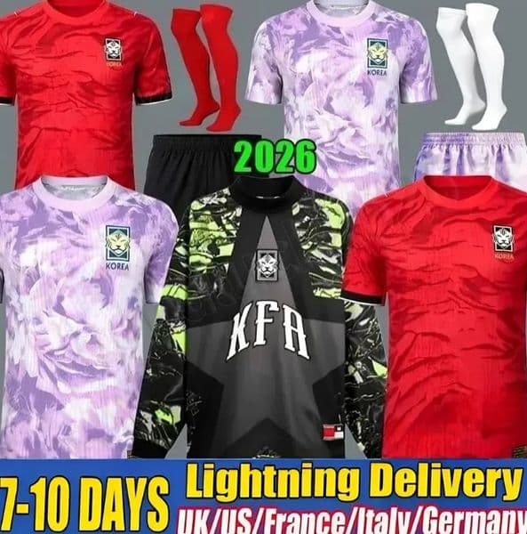 2026 South Korea soccer jersey 26Home Red SON KIM HWANG LEE JEONG SUNG LEE KWON National team shirt Football uniform