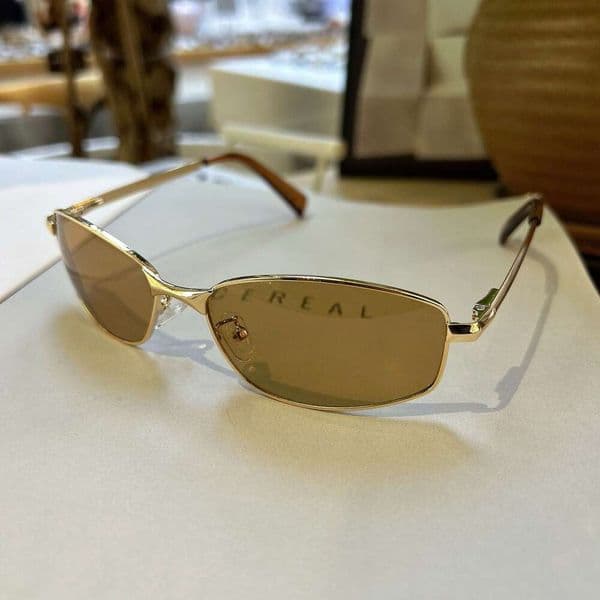2026 New Future Design Tech Metal Dainty Frame UV Protection Fashion Sunglasses, Driving Sunshade Glasses