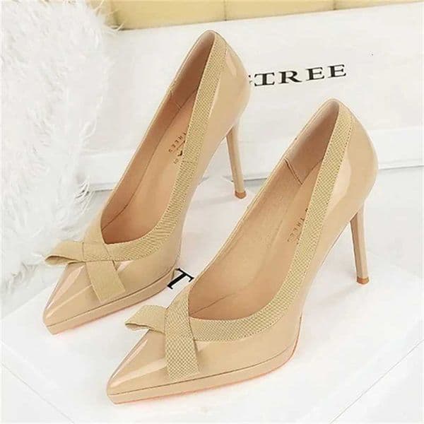 BIGTREE Fashion Butterfly Knot Pointed Toe Women Pumps Elegant Stilettos Heels Shoes Zapatos De Mujer X260401