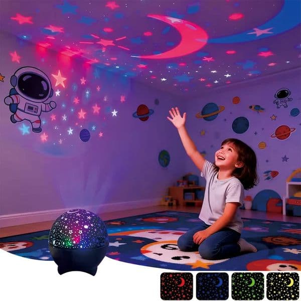 Mini Night Lamp Starry Moon Galaxy Projection Lamp RGB LED Night Lights USB Powered Room Decor Light for Kids Christmas Gifts 260326