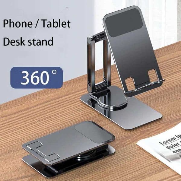360 Metal Desk Mobile KutumyQC Phone Holder Stand For iPad Xiaomi Adjustable Desktop Tablet Holder Cell Phone Stand S2641