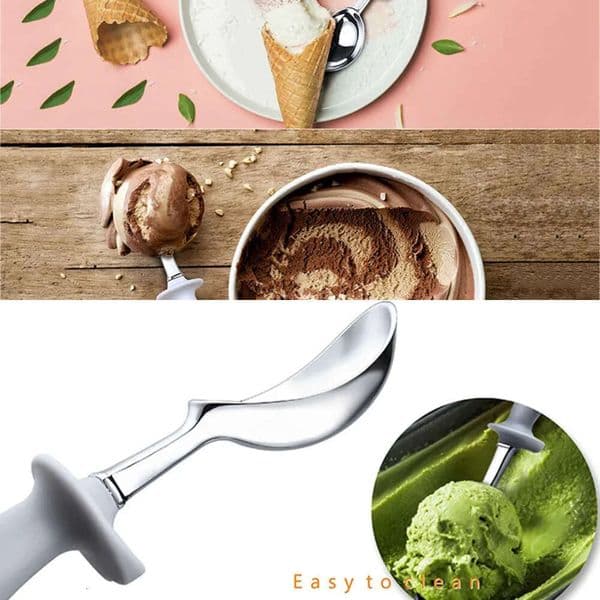 Zinc Alloy Ice Cream Scoop Tool Comfortable Handle Heavy Duty Icecream Baller Spoon Gelatos Frozen Yogurt Fruit Sundaes Watermelon Stacks Scoops Jy1098 B2