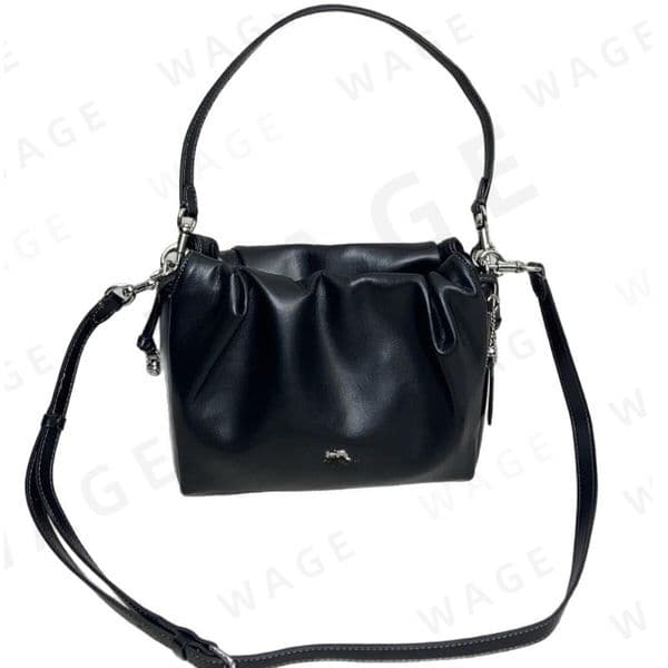 2026 Women's Ruched Shoulder Bag - Soft Leather, Gold Accents, Adjustable Strap, Logo Detail, Multi-Colors, Cushioned Strap, Ideal for Daily/Leisure/Date Outings-4
