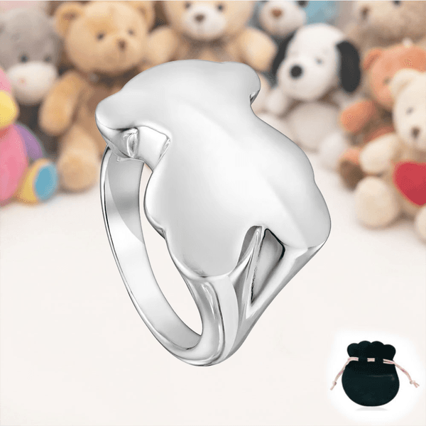 TS Designer Inlay CZ Clover Bear Ring Fashionable Luxury Jewelry Great Gift For Ladies Anniversary Daily Wear