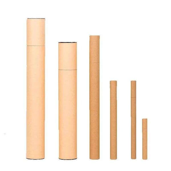 2 Colors Large Perfume Packaging Joss Stick Convenient Carrying Kraft Paper Incense Tube Give Box LX3898
