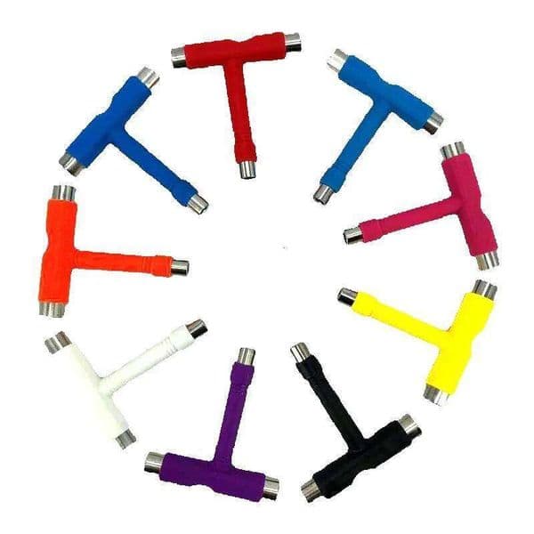 100pcs TOOL Skateboard Longboard Kick Scooter Mini T Wrench Spann All-in-one Skate Tools fast shipping