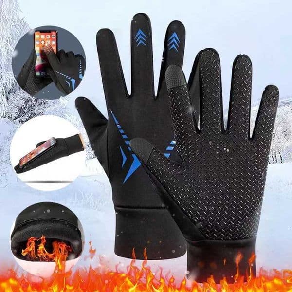 WRELS Autumn Winter Warm Cycling Gloves Waterproof Thermal Touch Screen Riding Cycling Skiing Non-slip Winter Bike Gloves Men H260331